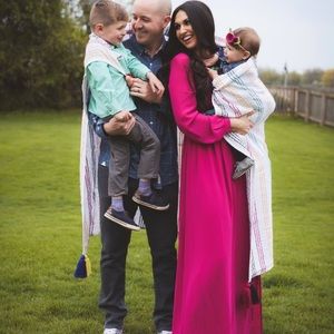 Lulus wonderful water lilies LS maxi dress- M